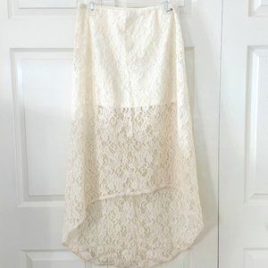 M Element Cream Lace Skirt